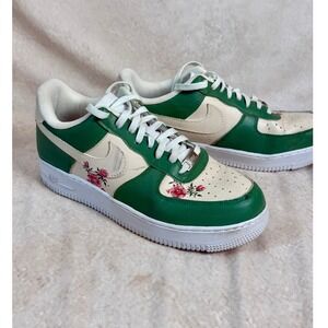 Green Floral Custom Nike Air Force 1